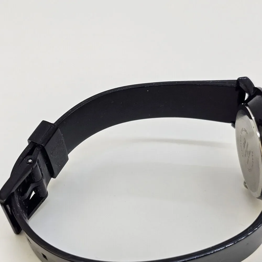 QQ Unisex Watch 37MM White Dial Black Plastic Band Straps New‎ Battery